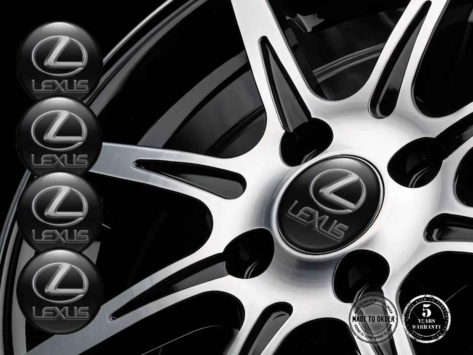 Lexus Pegatina de Rueda Estilo Logos de Cúpula de Lujo